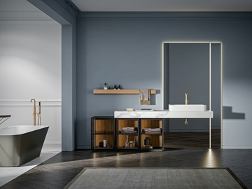 REA 003 - Single washbasin countertop by Edoné by Agorà - view 2